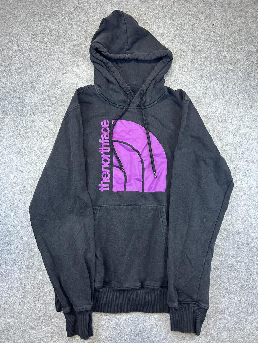 The North Face hoodie Men Size XS Black Purple Logo Pullover Gorpcore Outdoors